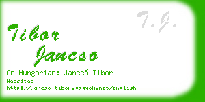 tibor jancso business card